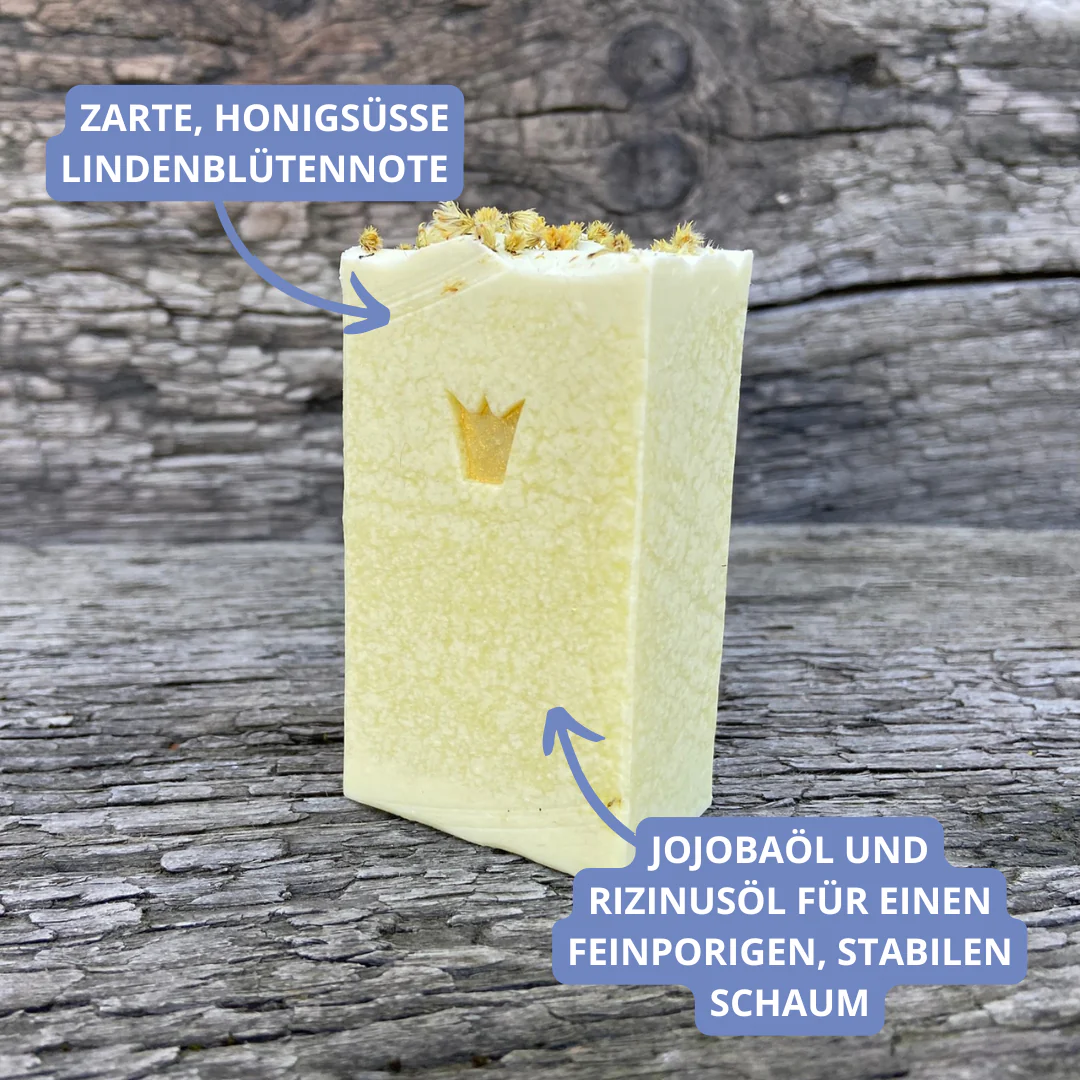 Waschkultur Münchner Lindenblüte - Mangobutter-Seife, fein duftend nach Lindenblüten – Bild 2
